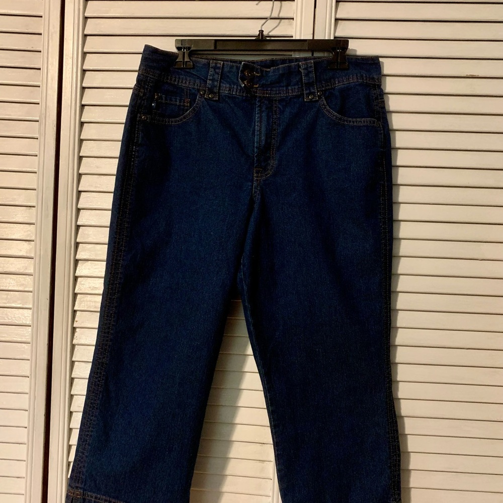 Bandolino Blu Dark Wash Cropped Pants Size 14 NWOT